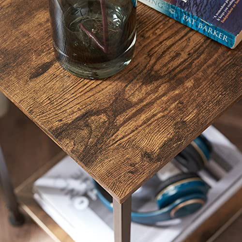 Small Side Table Set of 2, 3-Tier End Table Nightstand with Storage Shelf Y86454