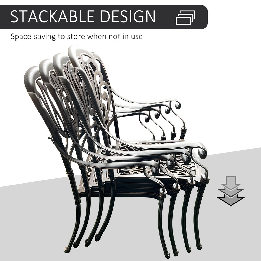 Cast Aluminum Patio Dining Set for 4 G169078