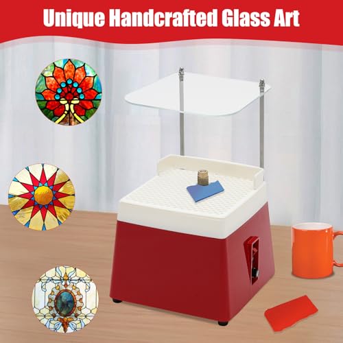 Portable Stained Glass Grinder with Shield F130