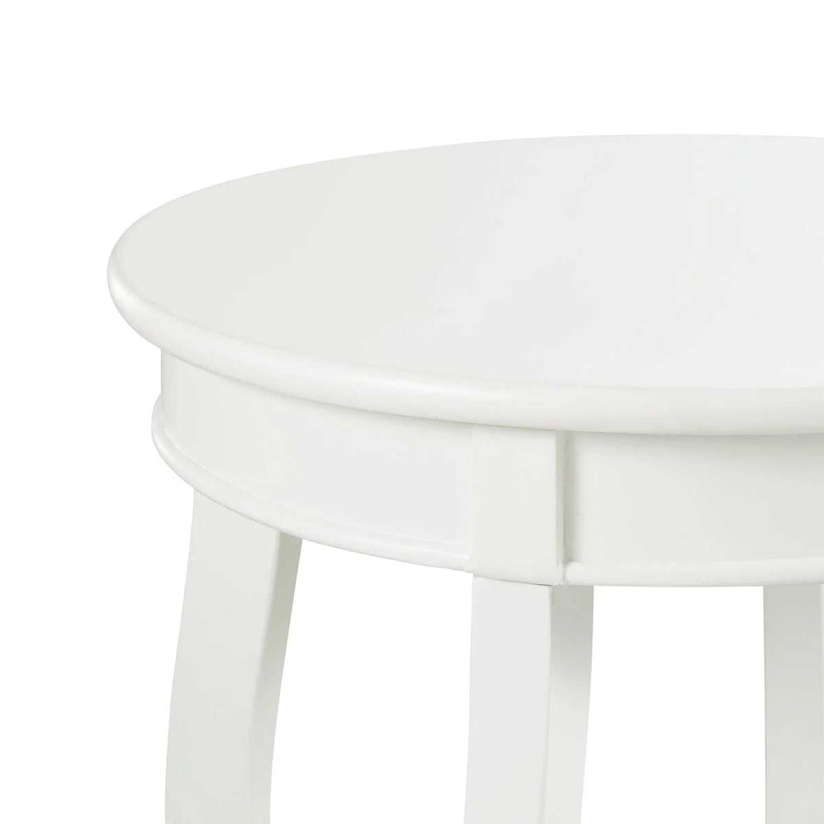 Round Indoor Accent Side Table with Shelf Z9997