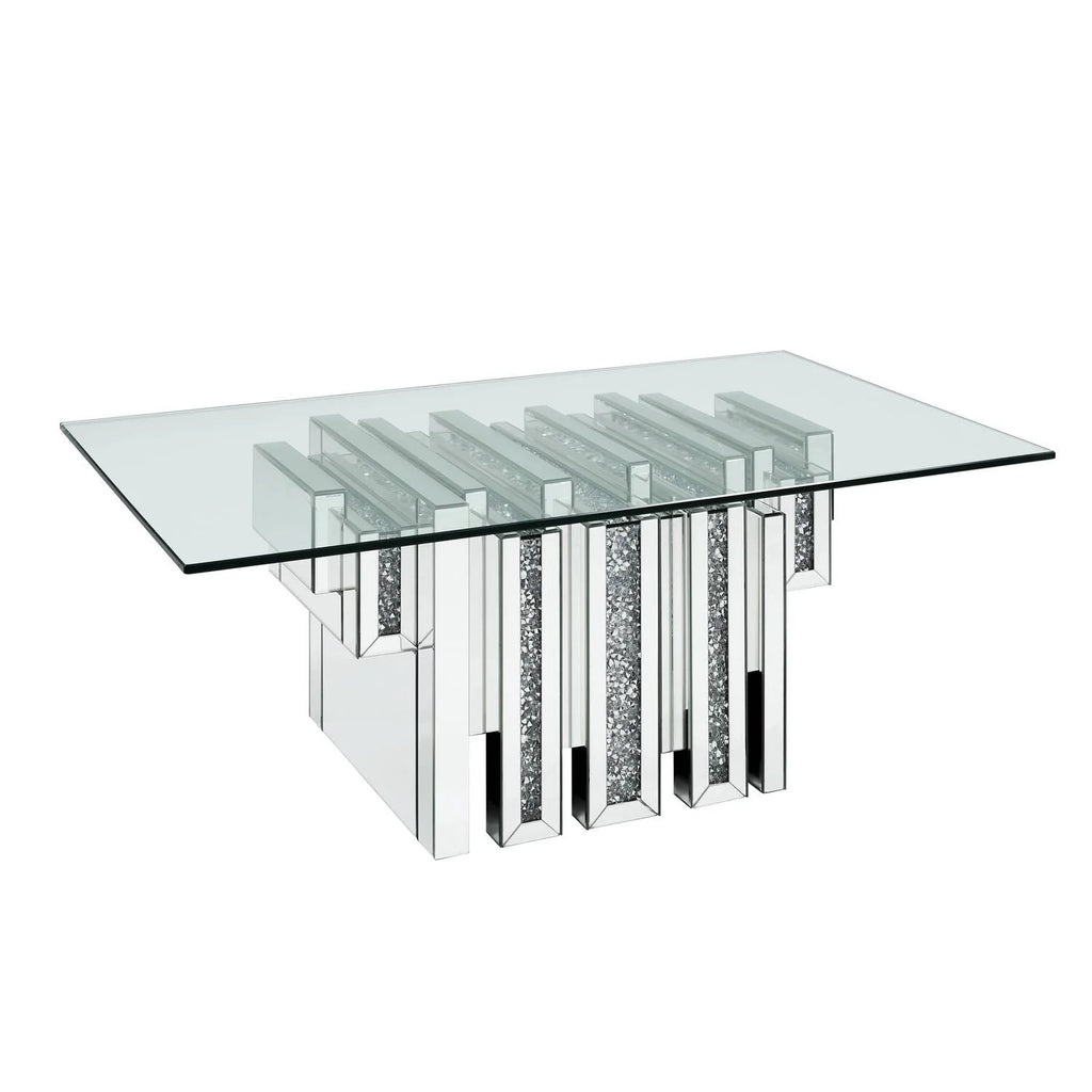 Mirrored Faux Diamonds Coffee Table Y59685