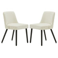White Upholstered Dining Chair Set of 2 B1539