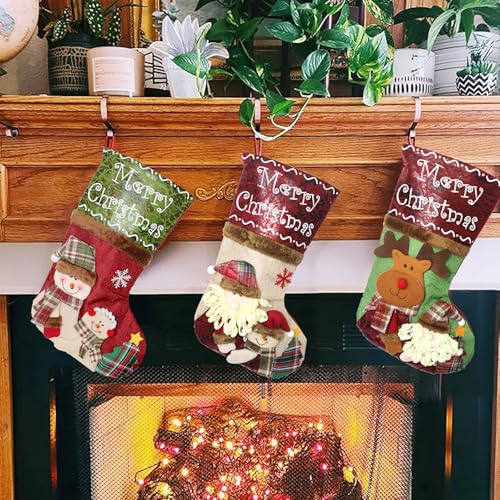 Set of 3 Christmas Stockings E146040