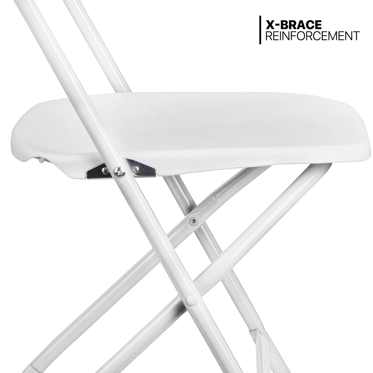 11 Pieces 5 Ft White Bi-Fold Plastic Folding Table Set with 10 Folding Chairs A91694