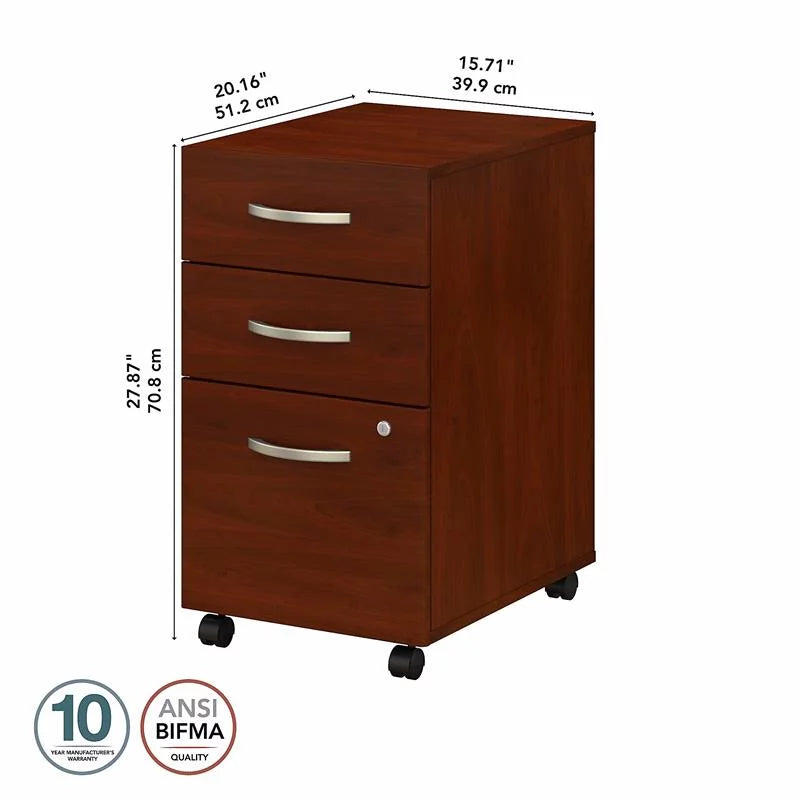 2 Piece Wood Mobile Filing Cabinet Set H9303