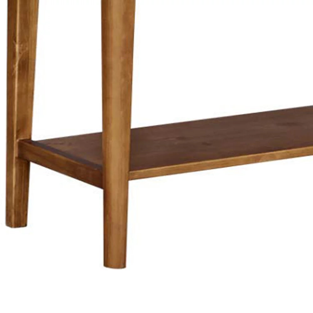 Mid Century Modern Wooden Console Table with Two Drawers K957235