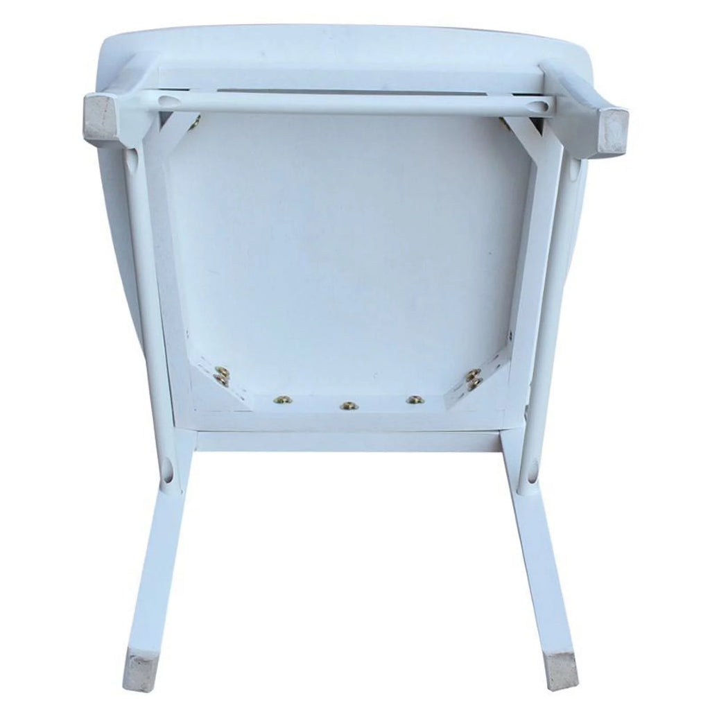 White Wooden X-Back Dining Chair Set of 2 O730037