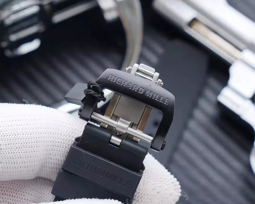 Blue Dial Black Bezel Black Rubber Strap Watch K4867