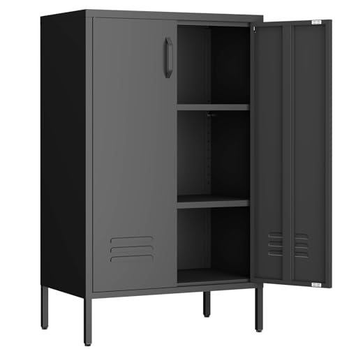 Metal Cabinet with Adjustable Shelf, Avocado Green X460062