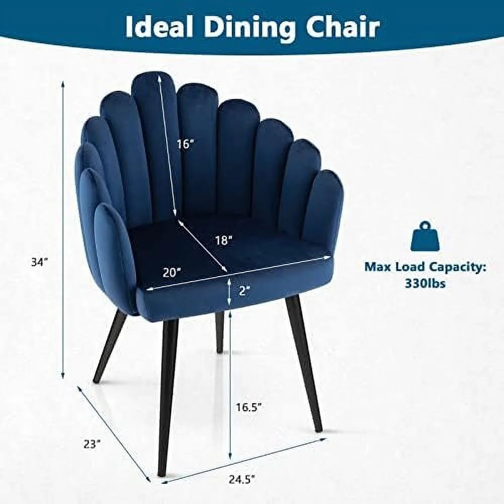 Velvet High Back Upholstered Dining Chair W617