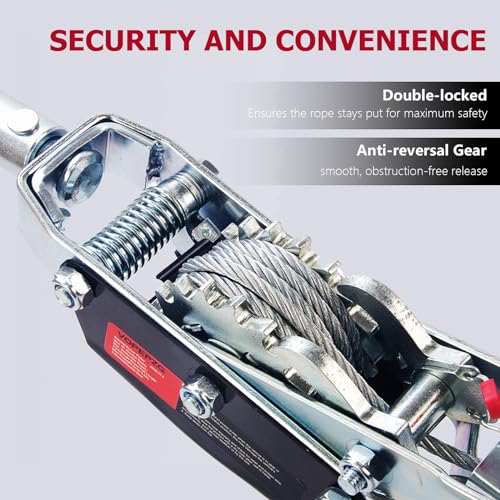 2 Ton Capacity Heavy Duty Come Along Winch with 12FT Steel Cable R635494