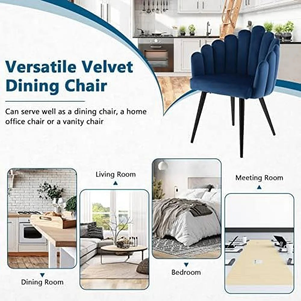 Velvet High Back Upholstered Dining Chair W617