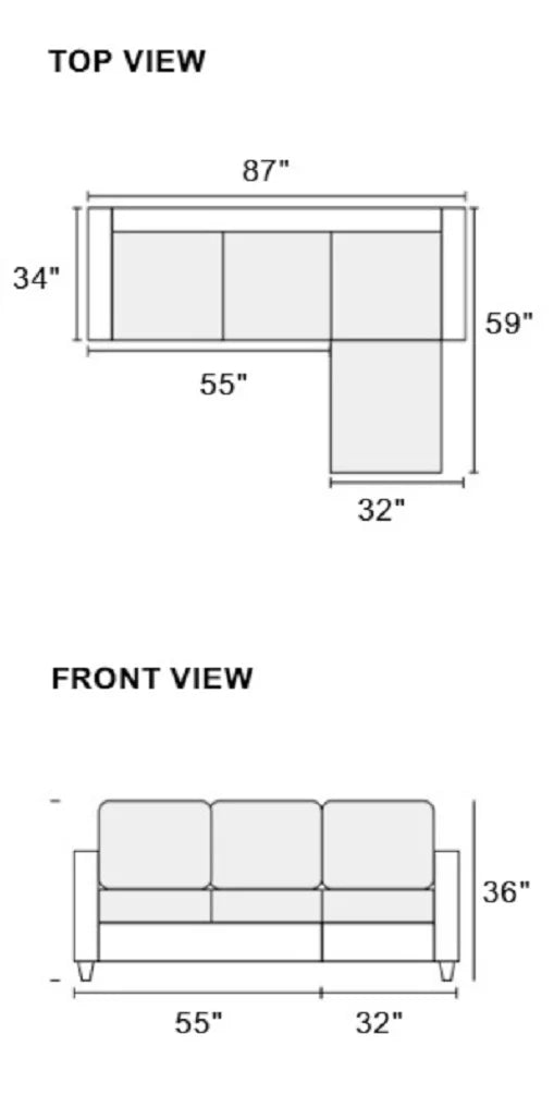 Reversible Sectional Sofa Set Polyfiber Light Coffee Cushion G6077