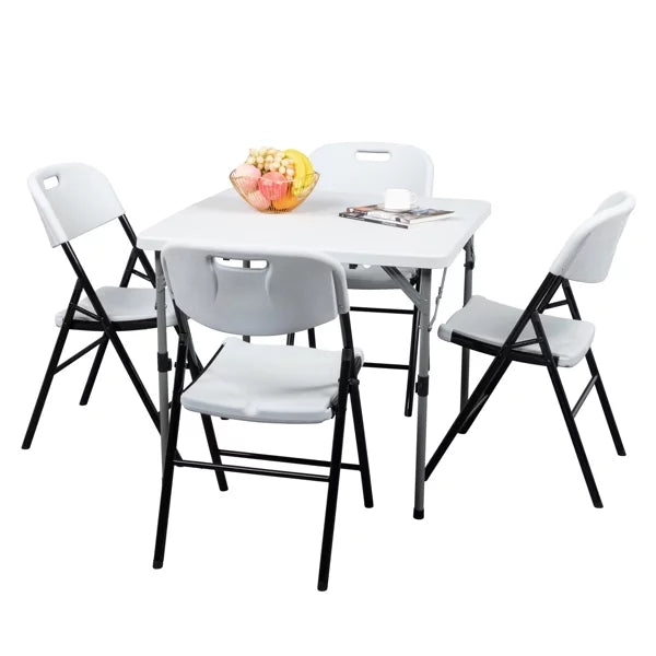 4 Pack White Plastic Folding Chairs Q821