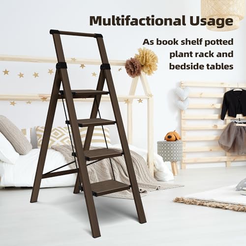 3 Step Foldable Aluminum Step Ladder with Handgrip Q81180