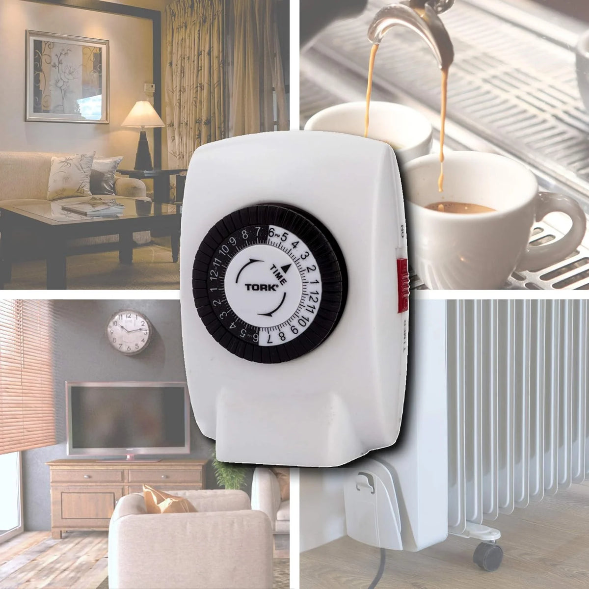 Heavy-Duty Indoor 15-Amp 24-Hour Mechanical Plug-In Air Conditioner And Appliance Timer Y1951