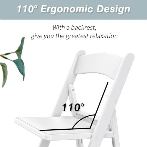4 Pack Resin Folding Chair with Vinyl Padded Seat F893