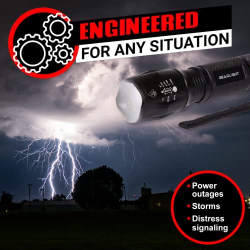 LED Flashlights with High Lumens, 5 Modes, Zoomable Beam G77824