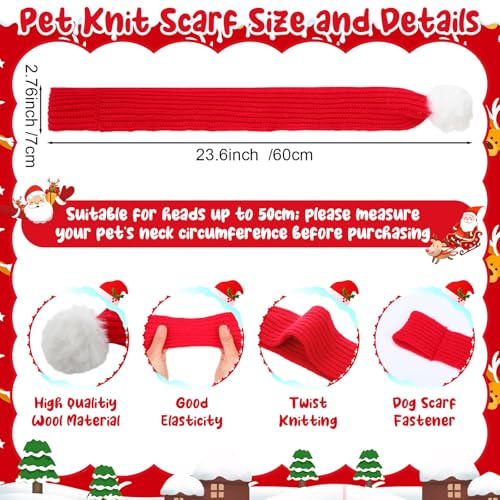 2 Set Pet Christmas Costumes Dog Knitted Scarf Reindeer Antlers Headband O888