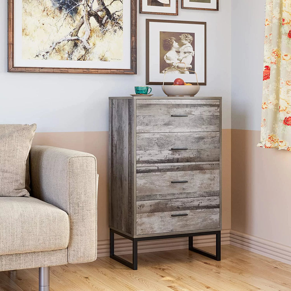 4 Drawer Wood Dresser K489