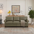 Grey Faux Leather Sofa R375464
