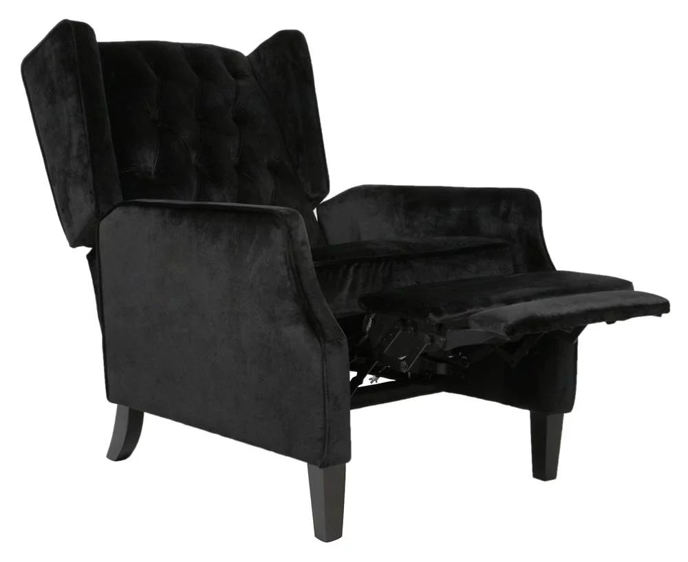 Black and Dark Brown Wingback Recliner C835