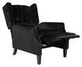 Black and Dark Brown Wingback Recliner C835