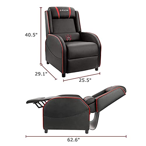 Grey LED Massage Recliner Chair N7241