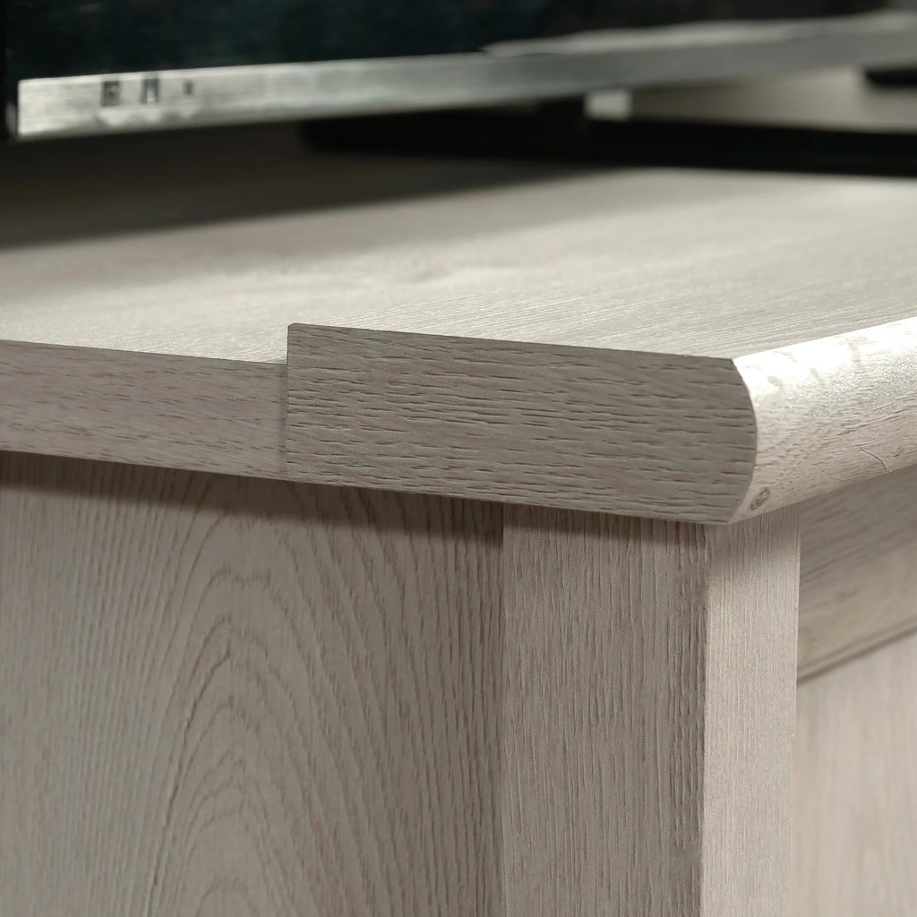 Chalked Chestnut Finish TV Stand with Shelves & Sliding Doors M79206