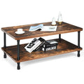 Industrial Coffee Table with Storage Shelf S409038