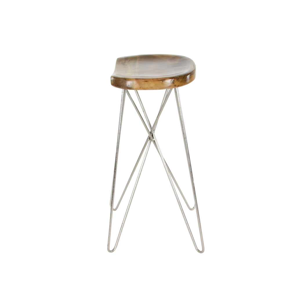 Brown Mango Wood Bar Stool L9962