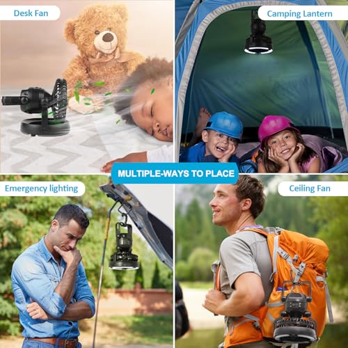 Portable Camping Light with Ceiling Fan H199