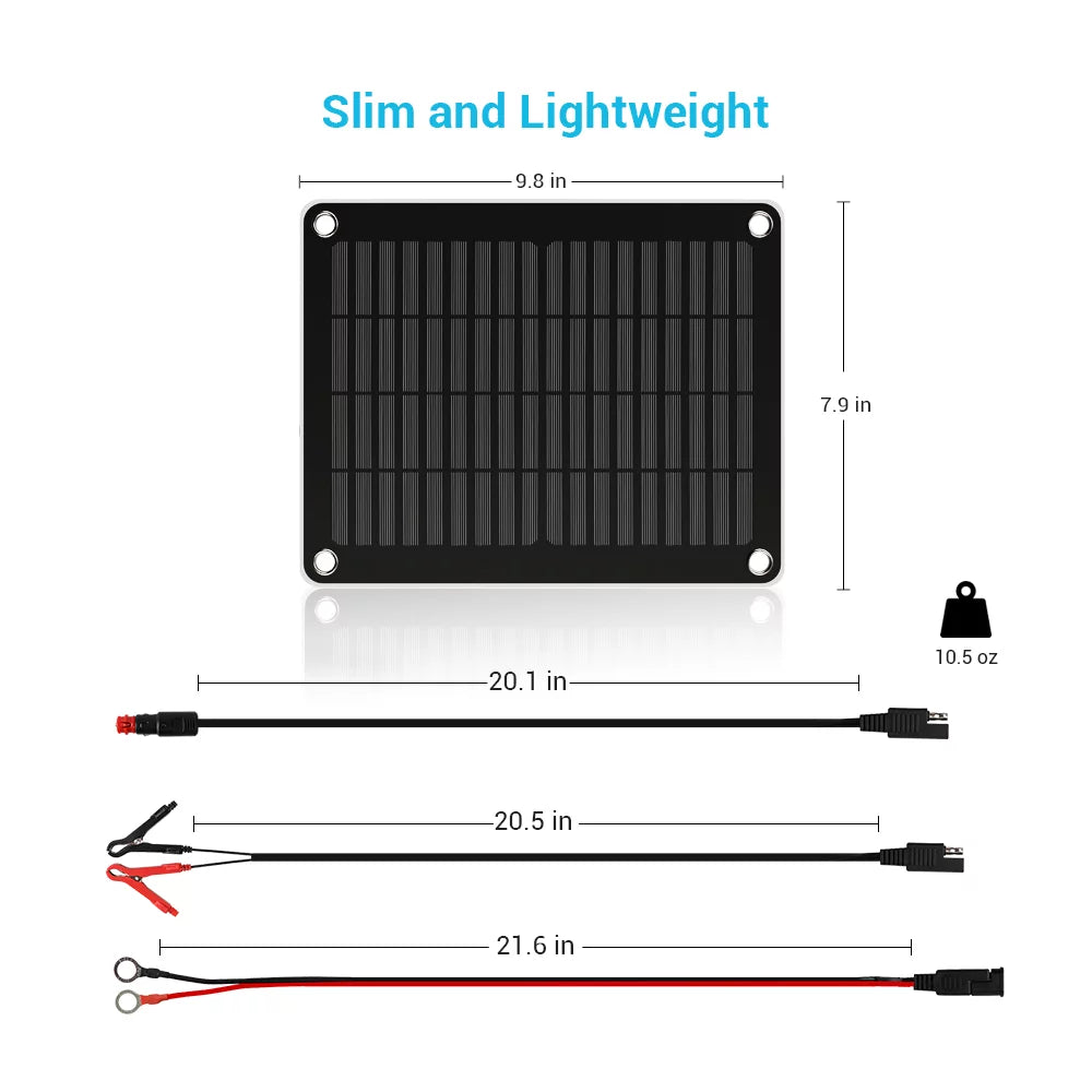 5W Solar Battery Charger and Maintainer Z8416