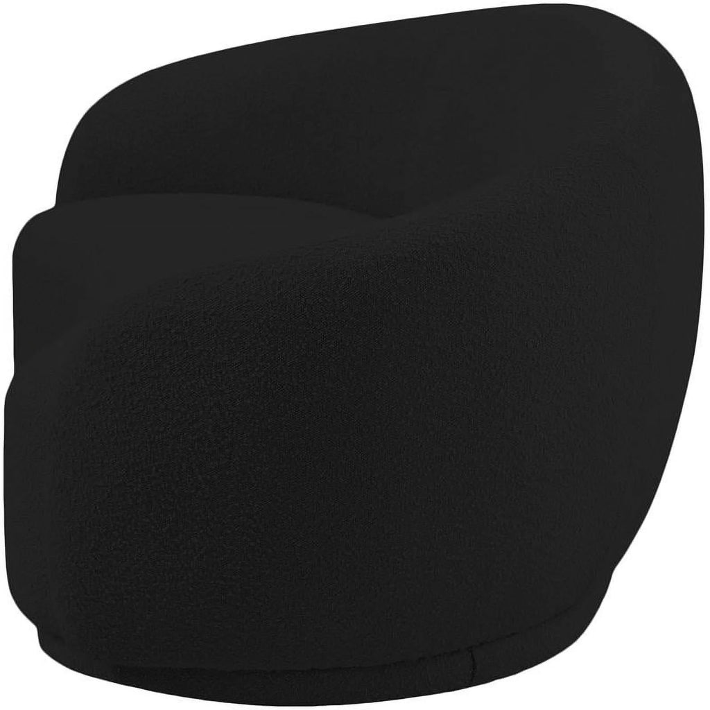 Black Boucle Fabric Loveseat B431897