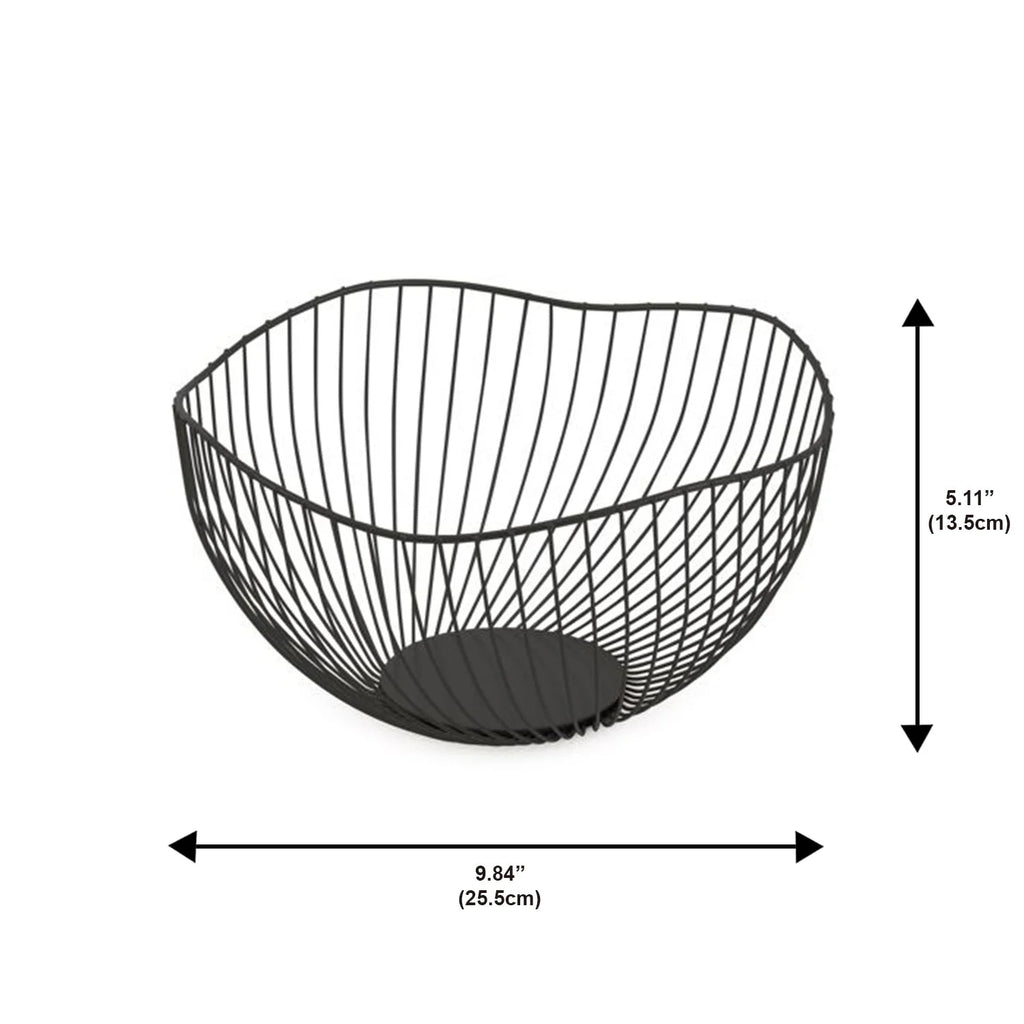 Set of 2 Black Fruit Basket C87808