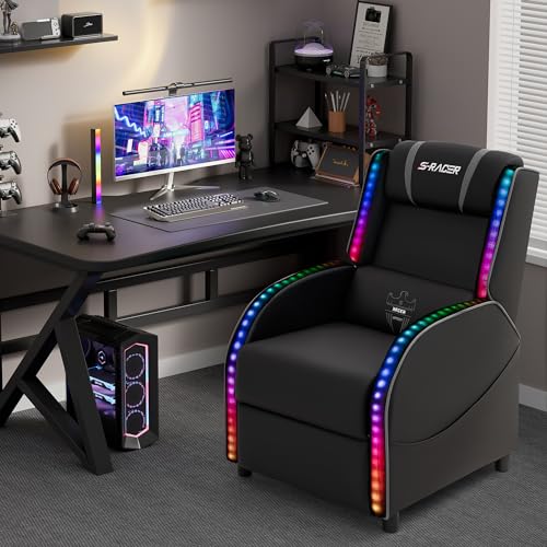 Grey LED Massage Recliner Chair N7241