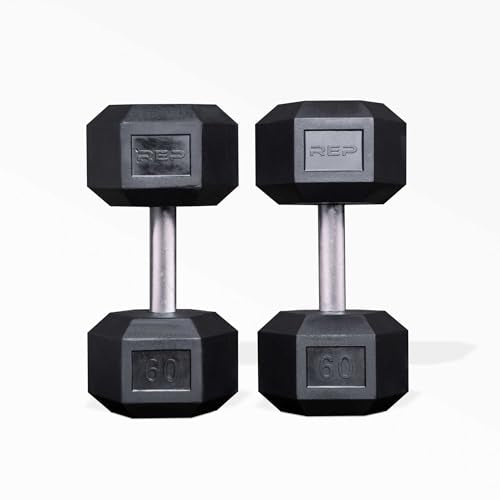 55lb-75 lb Rubber Hex Dumbbell Set L354