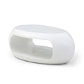 White Oval Fiberglass Coffee Table L12500