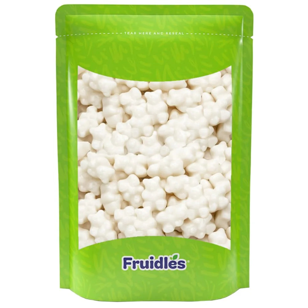 White Strawberry Banana Gummi Bears Candy 1 Pound Bag J226