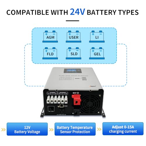 800W Pure Sine Wave Inverter with AC Charger X8636
