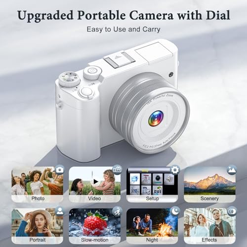 4K Digital Camera, 64MP Autofocus Anti-Shake 16X Zoom C61824