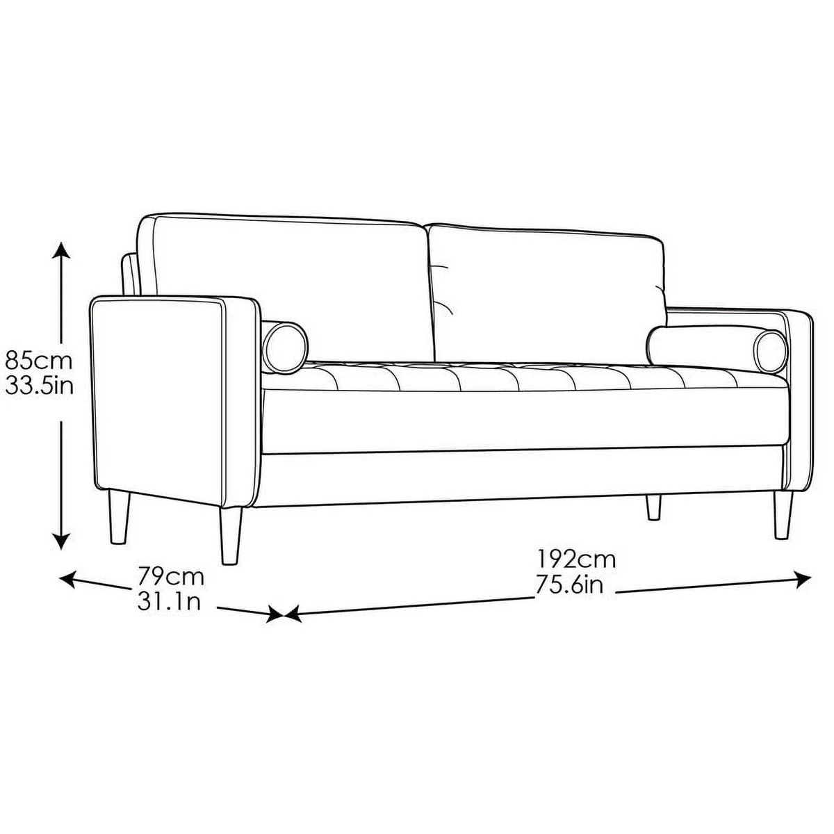 Navy Blue Fabric Sofa Set M8254