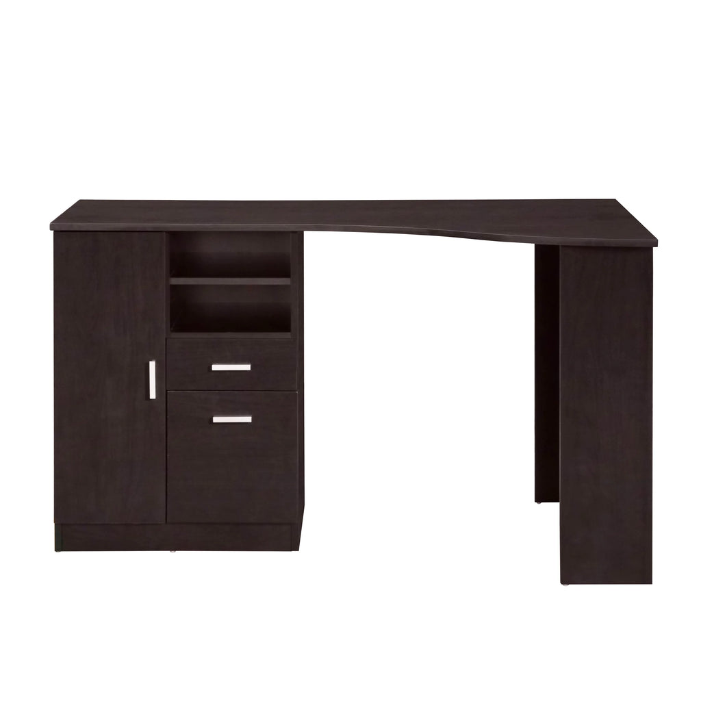 Classic Office Desk with Storage, Espresso E278473