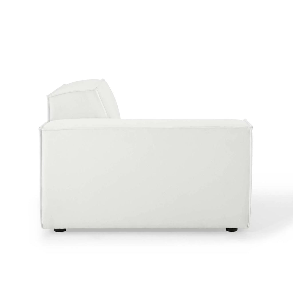 White Right-Arm Sectional Sofa Chair E3135