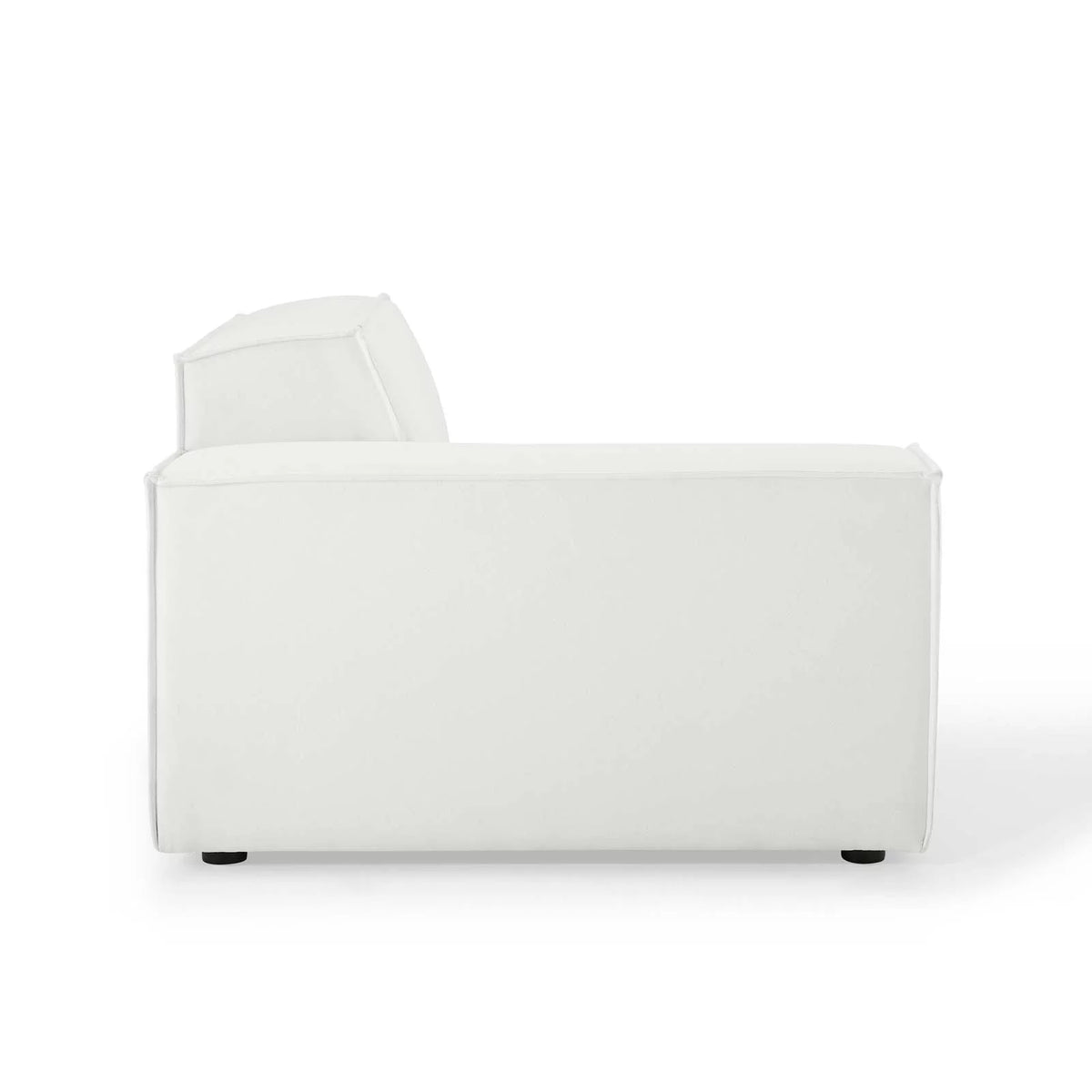 White Right-Arm Sectional Sofa Chair E3135