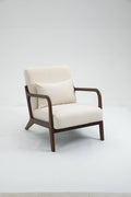 Mid Century Modern Upholstered Accent Chair with Wood Frame I7568