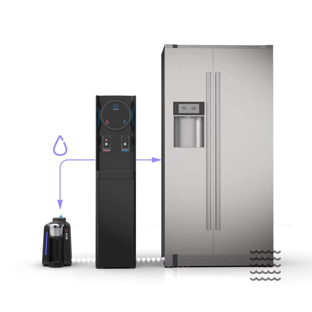 Bottleless Water Cooler Dispenser Black D975