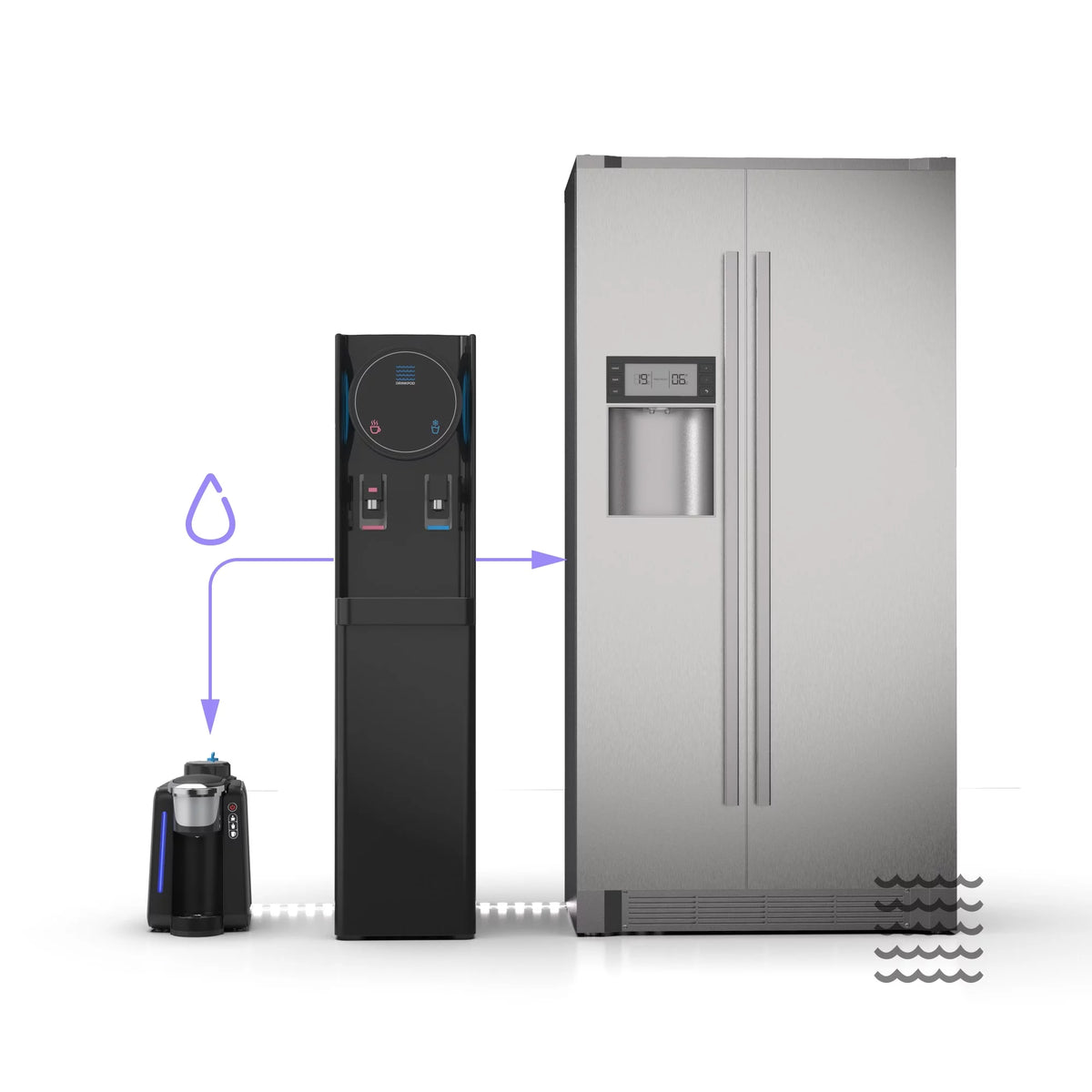 Bottleless Water Cooler Dispenser Black D975
