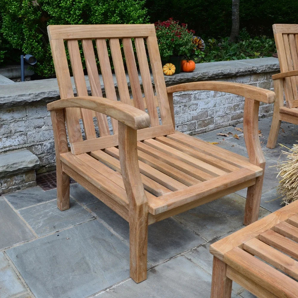 Teak Lounge Chair with Footstool X585679