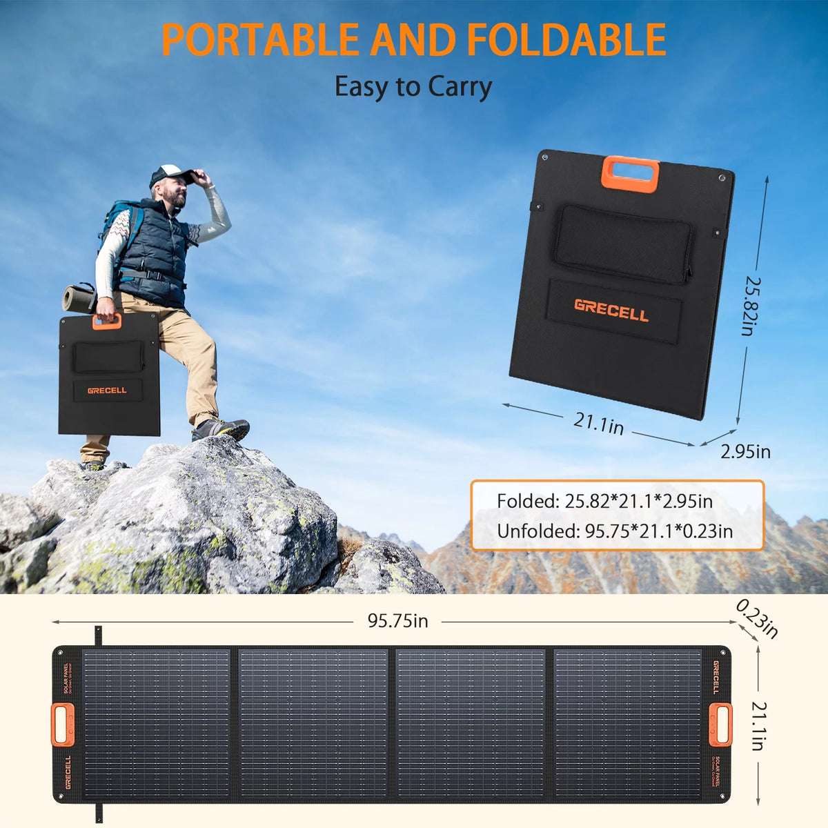 200W Portable Foldable Solar Panel Kit I1690